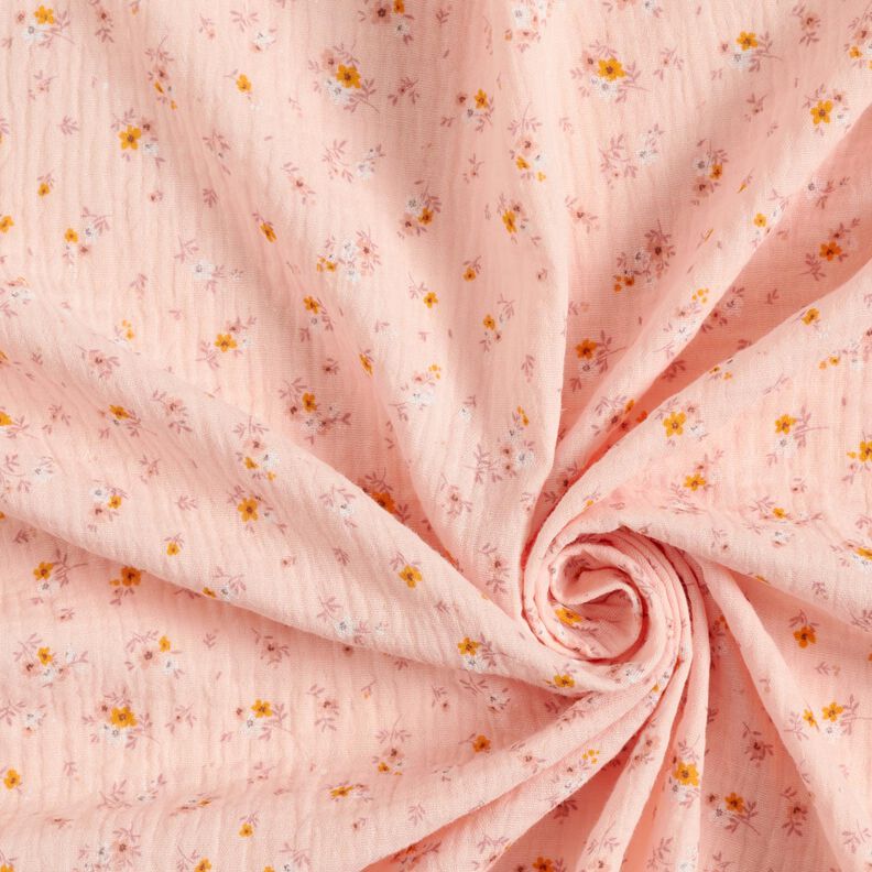 Muslin/Dubbel-krinkelväv romantiska blommor – rose,  image number 3
