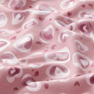 French Terry Sommarsweat Leopardhjärtan | PETIT CITRON – gammalt rosa, 