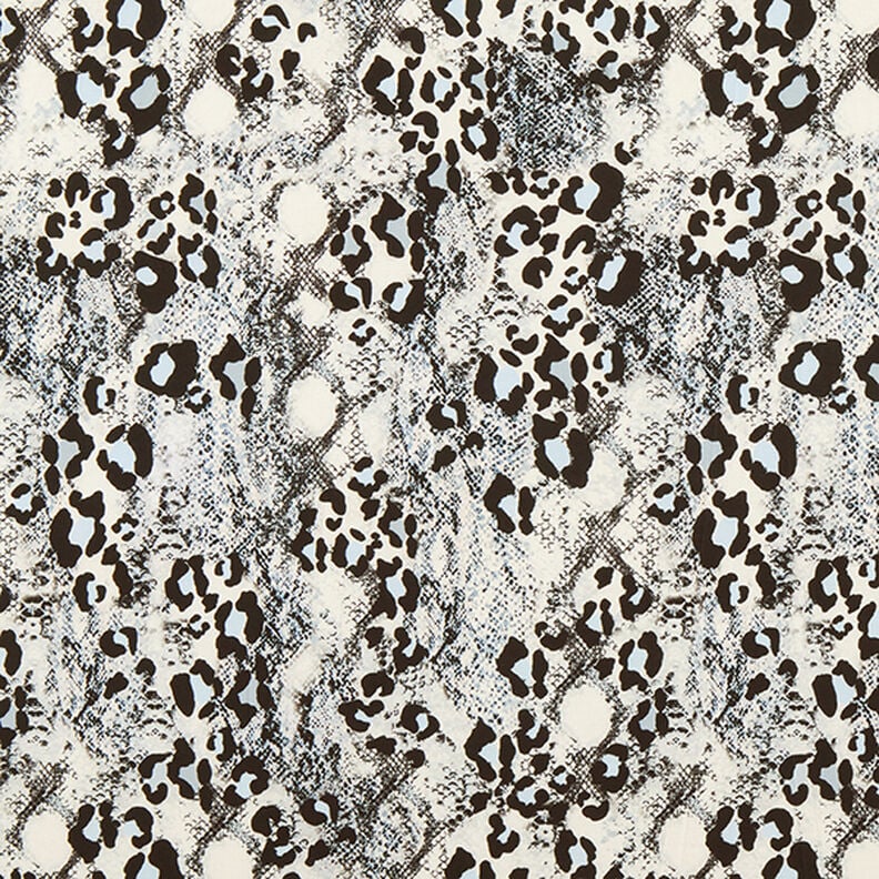 polyesterjersey ormtryck – vit/svart,  image number 1