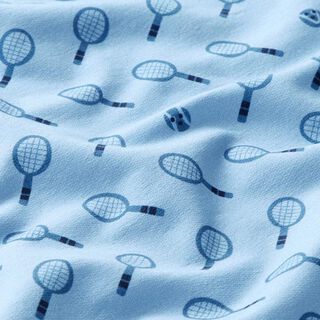French Terry Sommarsweat retro tennis  | PETIT CITRON – ljusblått, 