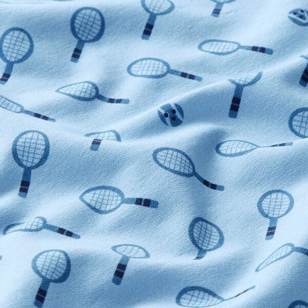 French Terry Sommarsweat retro tennis  | PETIT CITRON – ljusblått,  image number 2