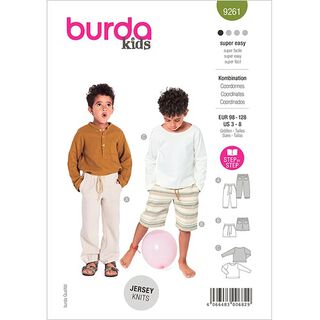 Byxor / Stickad tröja, Burda 9261 | 98 - 128, 