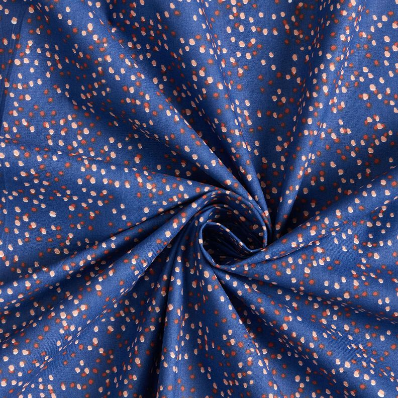 Bomullstyg Kretong Små prickar – indigo,  image number 3