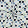 Bomullsjersey Check | Poppy Fabrics – natur/blågrått,  thumbnail number 3