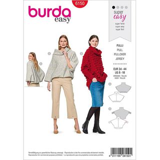 Stickad tröja, Burda 6150 | 34-44, 