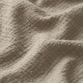 Muslin/Dubbel-krinkelväv dobby – beige, 