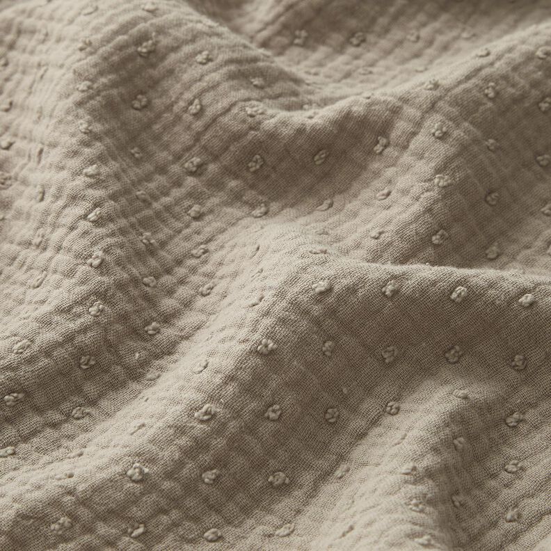 Muslin/Dubbel-krinkelväv dobby – beige,  image number 2