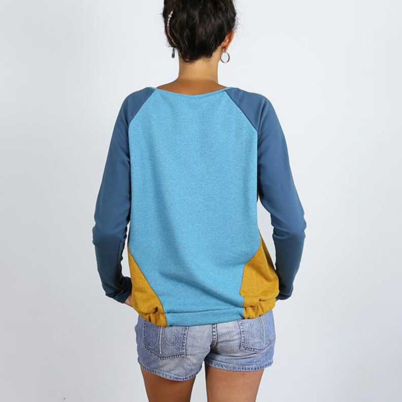 FRAU LILLE - raglansweater med diagonala delningssömmar, Studio Schnittreif  | XS -  XXL,  image number 4