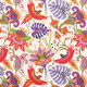 Outdoortyg Canvas Flora och fauna – rött,  thumbnail number 1