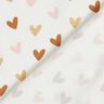 Bomullsjersey glitterhjärtan – elfenbensvit,  thumbnail number 4