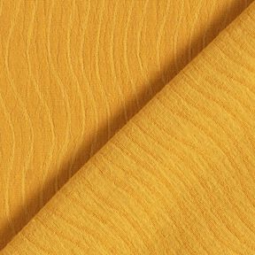 Linne-bomulls-mix Jacquard vågmönster – currygul, 