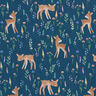 Softshell hjortkalv på ängen Digitaltryck – marinblått,  thumbnail number 1