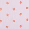 Muslin/Dubbel-krinkelväv Broderade stora blommor | Poppy Fabrics – pastellviolett/persikofärgad,  thumbnail number 1