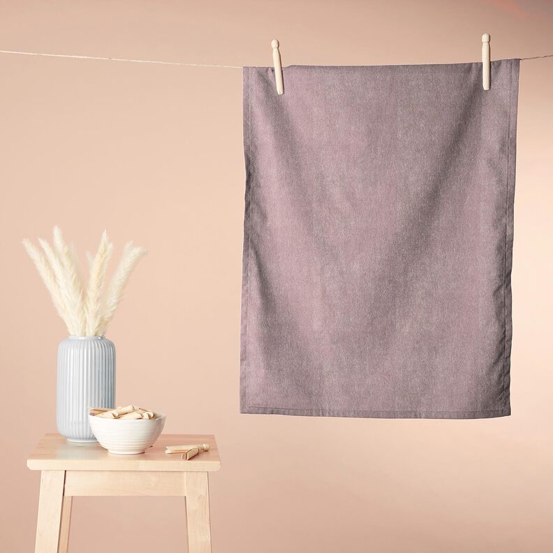 Frottétyg Stretch Enfärgat – ljus gammelrosa,  image number 8