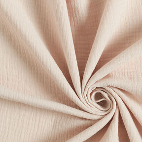 Muslin/Dubbel-krinkelväv – ljusbeige, 
