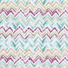 Bomullspoplin penseldrag sicksack Digitaltryck – vit/eukalyptus,  thumbnail number 1