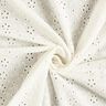 Bomullsbatist Engelskt broderi Blomrader – yllevit,  thumbnail number 5