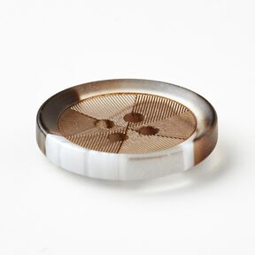 4-hålsknapp med hornutseende [Ø 20 mm] – moka, 