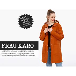 FRAU KARO - fodrad parkas med huva med påsydda fickor, Studio Schnittreif  | XS -  XXL, 