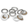 Öljetter med brickor [15 stycken | Ø 14 mm] | Prym – vit/silvermetallic,  thumbnail number 2