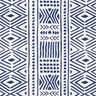 Dekorationstyg Canvas Etno – marinblått/vit,  thumbnail number 1