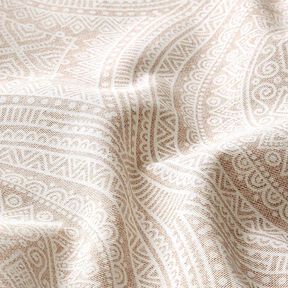 Dekorationstyg Canvas Mandala – natur/vit, 