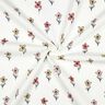Våffeljersey blommor | Poppy Fabrics – elfenbensvit/apricot,  thumbnail number 3