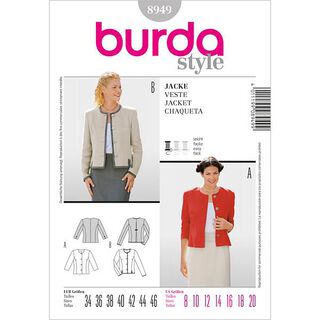 Kort jacka, Burda 8949, 