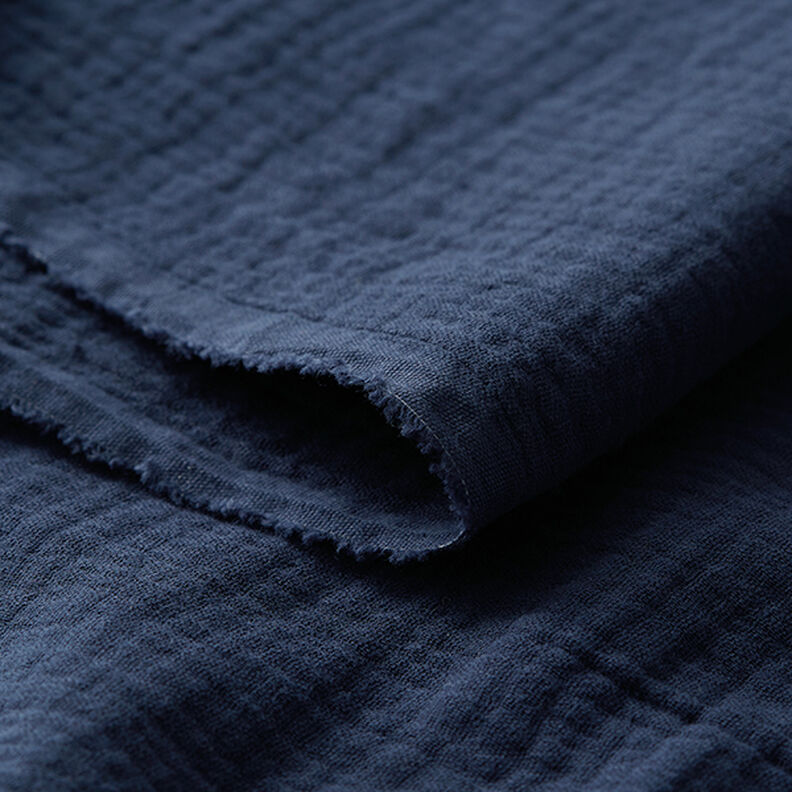 Muslin/Dubbel-krinkelväv – marinblått,  image number 5
