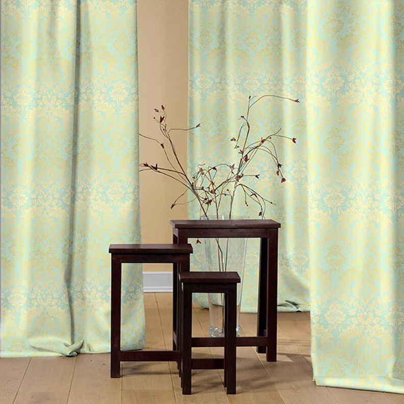 Dekorationstyg Jacquard Trento 280 cm – mint,  image number 3