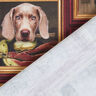 Dekorationstyg Halvpanama Hundporträtt – kaminrött/guld,  thumbnail number 4