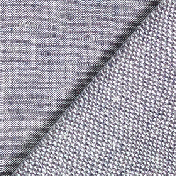 Bomullslinne Melange – marinblått,  image number 3