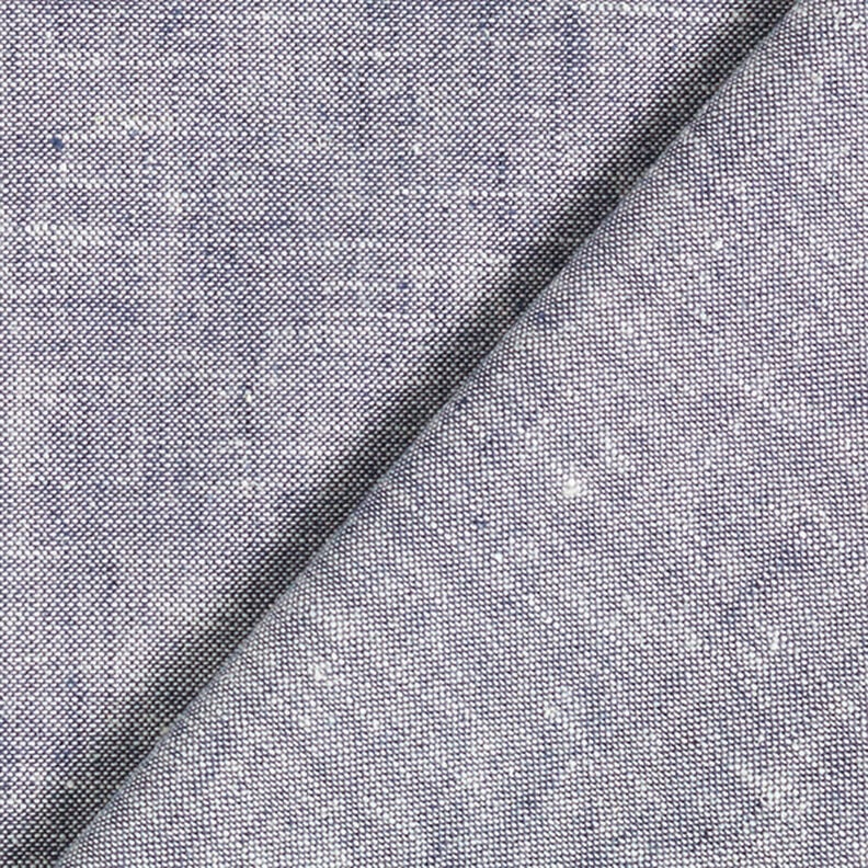 Bomullslinne Melange – marinblått, image number 3