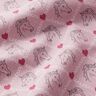 Bomullstyg Kretong hästar och hjärtan rosa – rosa,  thumbnail number 2