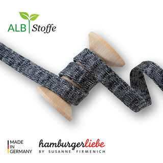 GOTS Ekologisk hoodie snodd CORD ME Melange [12 mm] | Albstoffe | Hamburger Liebe, 