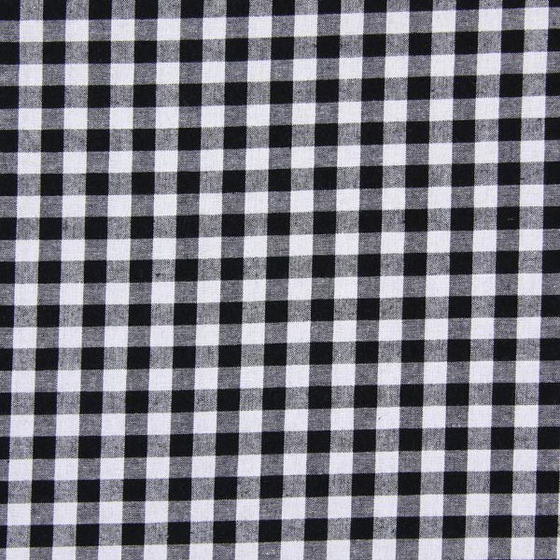 Bomullstyg Vichy rutig 1 cm – svart/vit,  image number 1