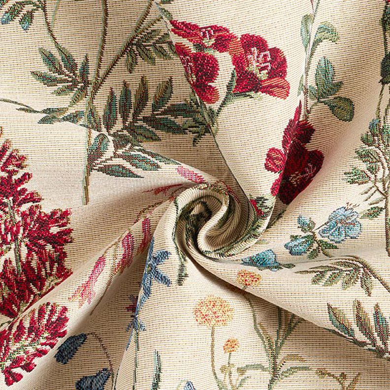 Dekorationstyg Gobeläng Blomsteräng – beige,  image number 4