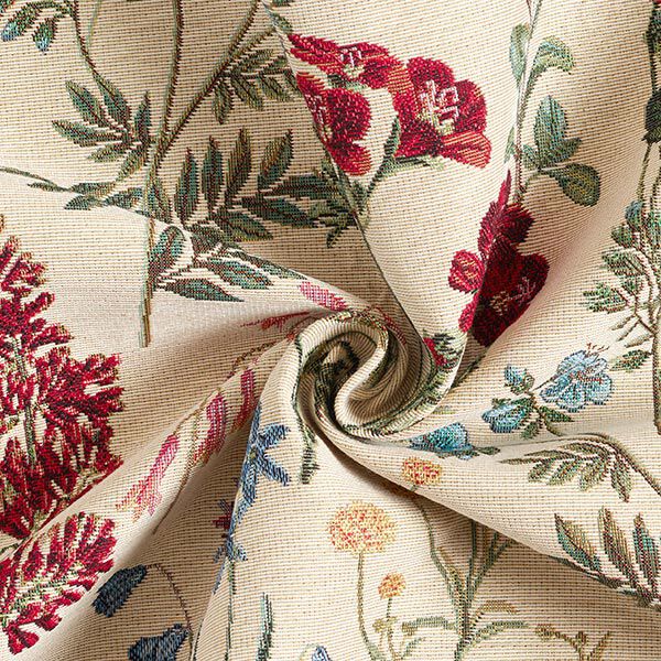 Dekorationstyg Gobeläng Blomsteräng – beige,  image number 4
