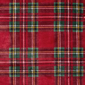 Mysfleece klassiska rutor – mörkröd/grangrön, 