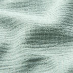 Linne-bomulls-mix Jacquard vågmönster – ljus mint, 