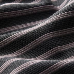 Jacquard jersey randig – lilagrå/antracit, 