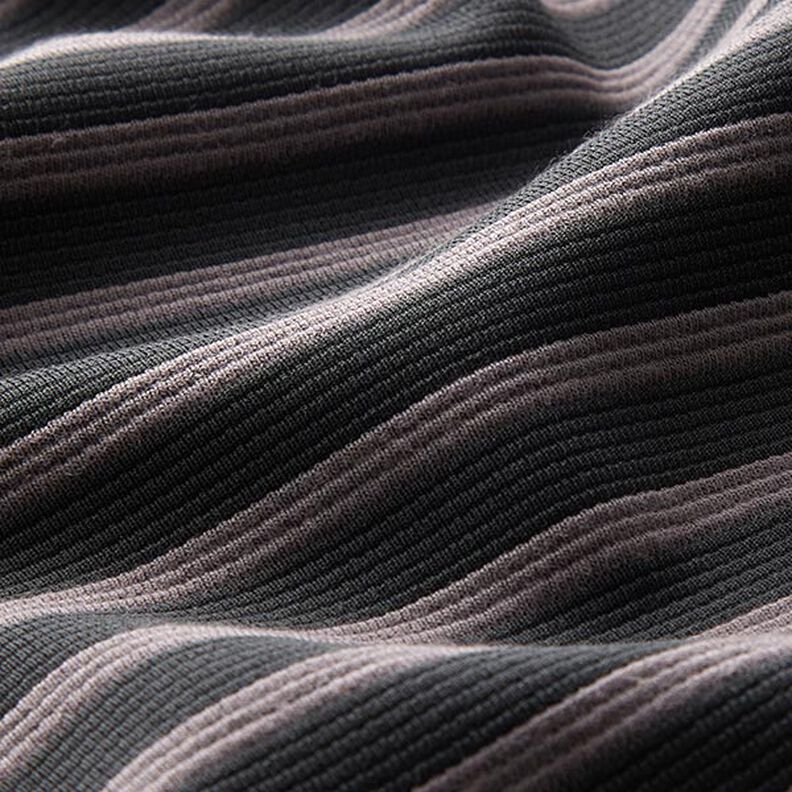 Jacquard jersey randig – lilagrå/antracit,  image number 2