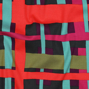 Viskostyg stretch Line Layers | Nerida Hansen – merlot/brandgul, 