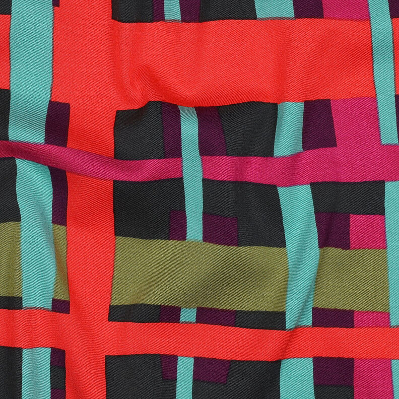 Viskostyg stretch Line Layers | Nerida Hansen – merlot/brandgul, image number 2