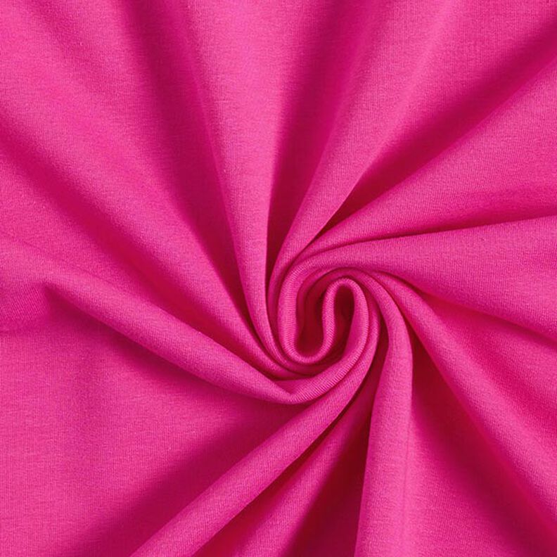 Lätt bomullssweat enfärgad – intensiv rosa,  image number 1