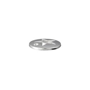 Dekorationsdetalj Stjärna [ Ø 12 mm ] – silver metallic, 