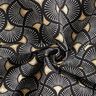Dekorationstyg Jacquard Små solfjädrar – svart/guld,  thumbnail number 4