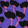 LENZING™ ECOVERO™ viskostyg  Poppies | Nerida Hansen – lila/svart,  thumbnail number 2