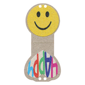 dekorationsdetalj Smiley, 23 mm | Prym – gul, 