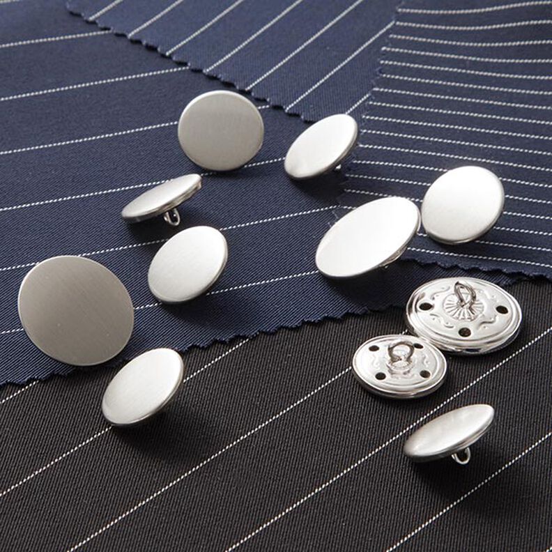Kostym Knapp Set [ 11-delar ] – silver metallic,  image number 1